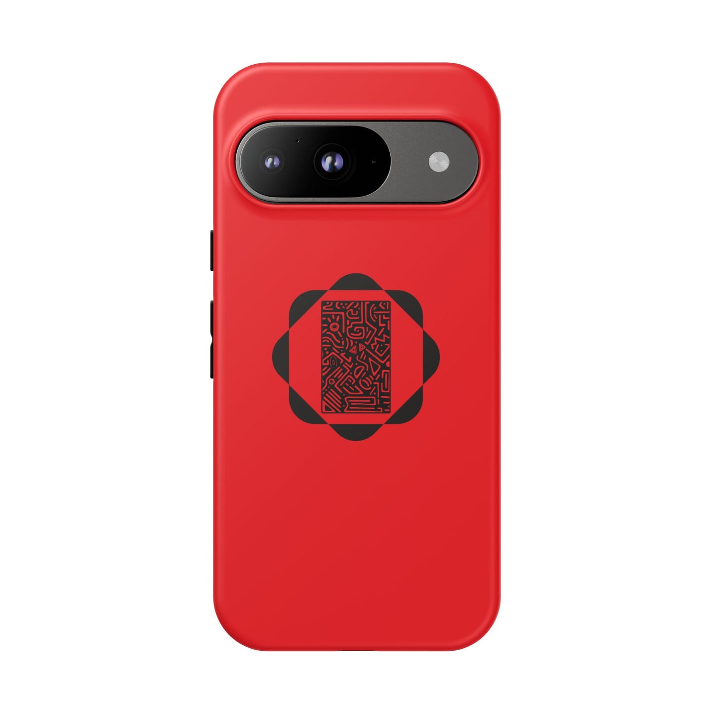 Tough Cases Phone Case, Bold Red Design, Unique Gift for Tech Lovers, Customize for Birthdays, Holidays, Everyday Use