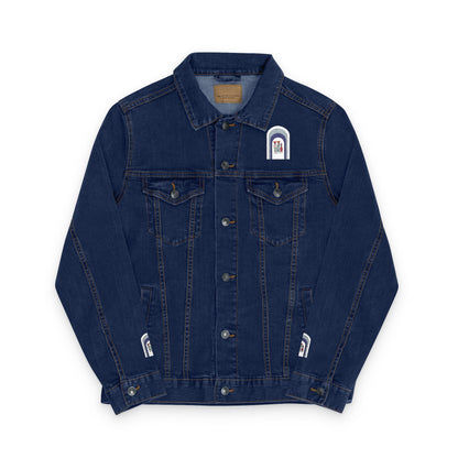 Dinkgwana Embroidered Unisex Denim Jacket, Stylish Outerwear, Casual Fashion, Unique Streetwear