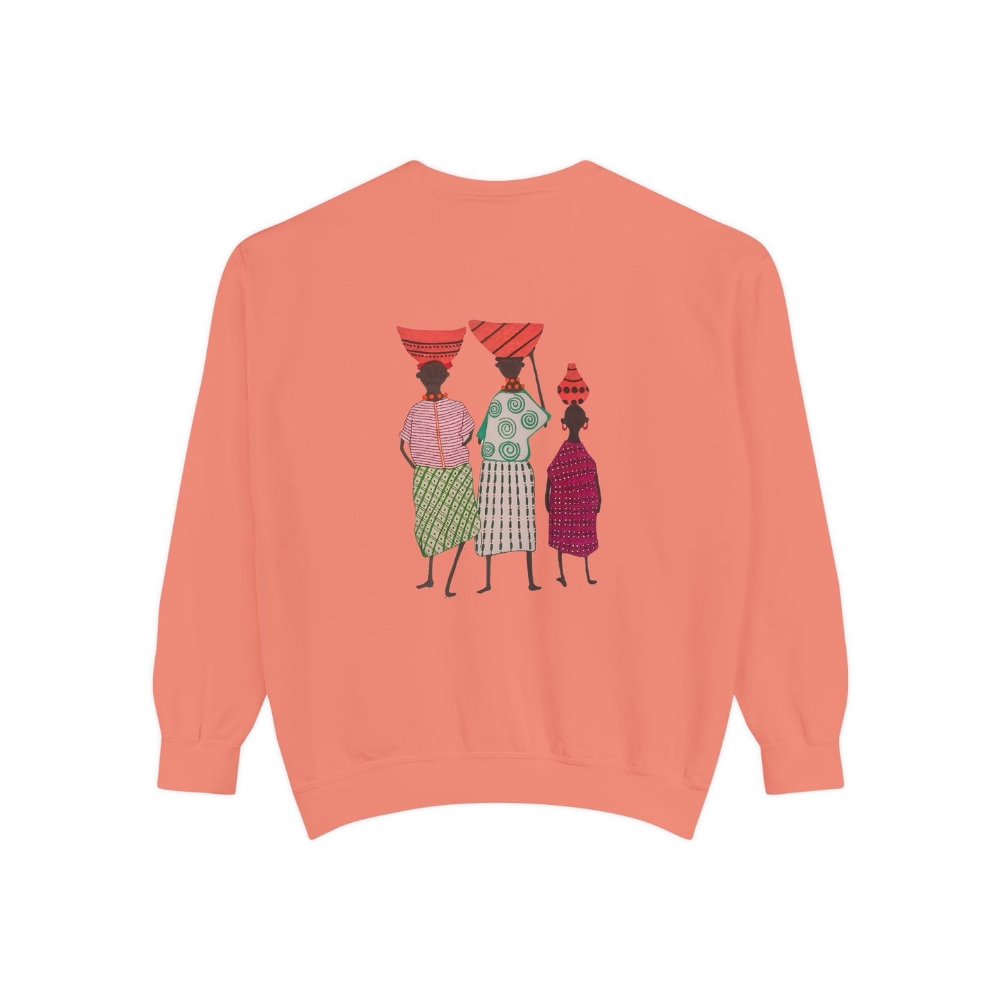 Cultural Women's Sweatshirt - Garment-Dyed Design with Sisterhood Theme