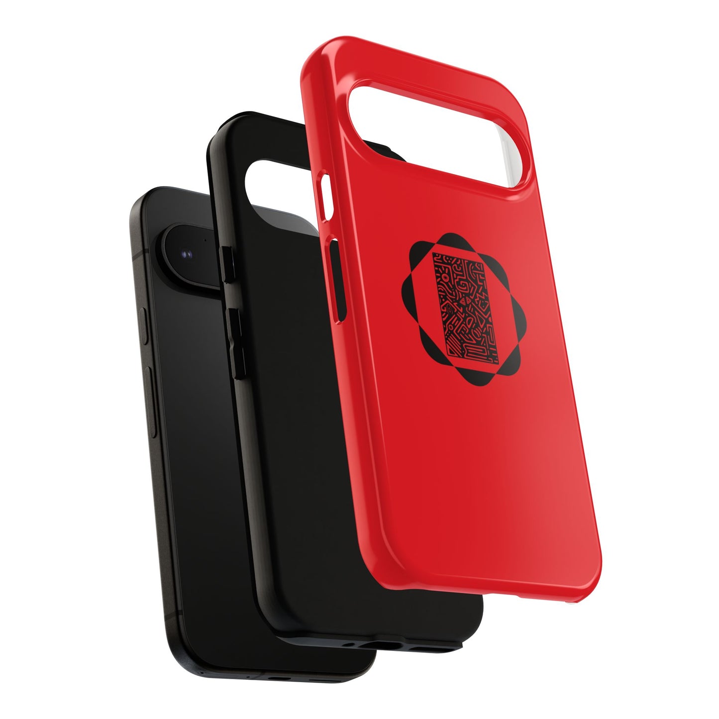 Tough Cases Phone Case, Bold Red Design, Unique Gift for Tech Lovers, Customize for Birthdays, Holidays, Everyday Use
