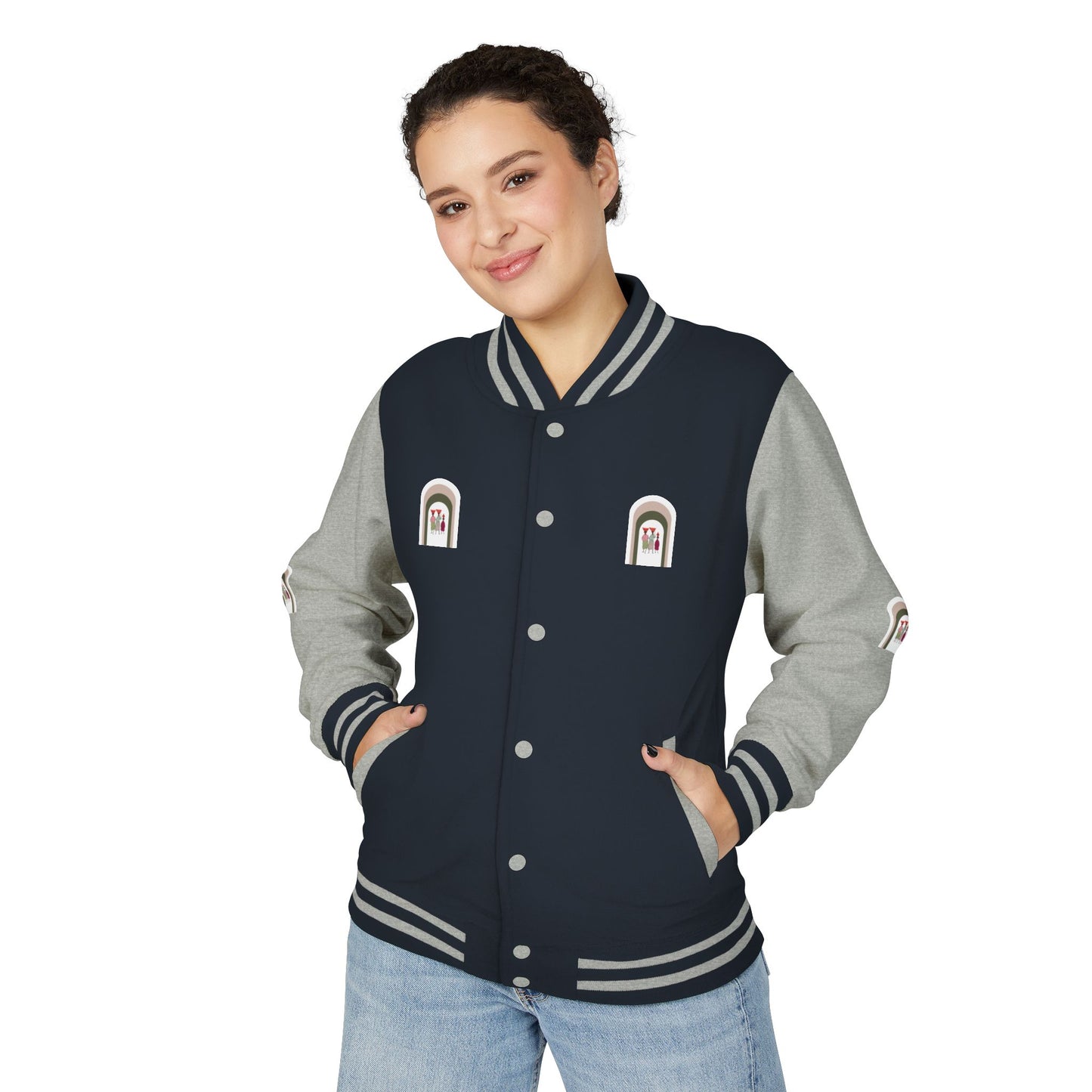 Dinkgwana - Stylish Unisex Letterman Jacket, Vintage Style Outerwear, Casual Everyday Jacket, Gift for Friends, Sports and Weekend Style