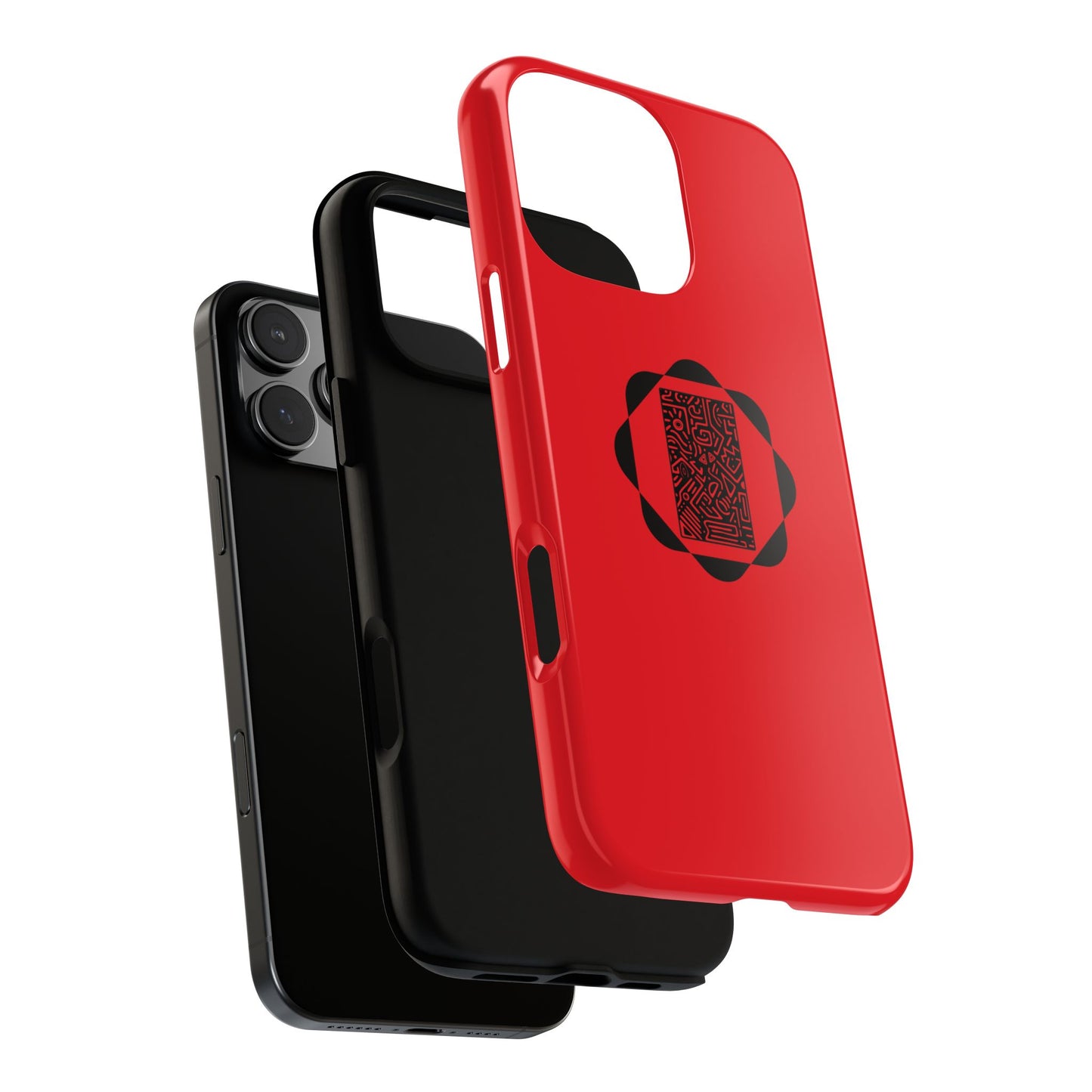 Tough Cases Phone Case, Bold Red Design, Unique Gift for Tech Lovers, Customize for Birthdays, Holidays, Everyday Use